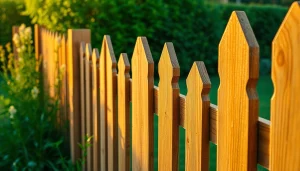 Enhance your property with quality fencing Manchester installation showcasing a sturdy wooden design.