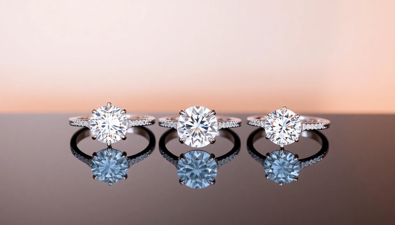 Showcase of 3 Carat Engagement Rings shining with exquisite craftsmanship and brilliance.