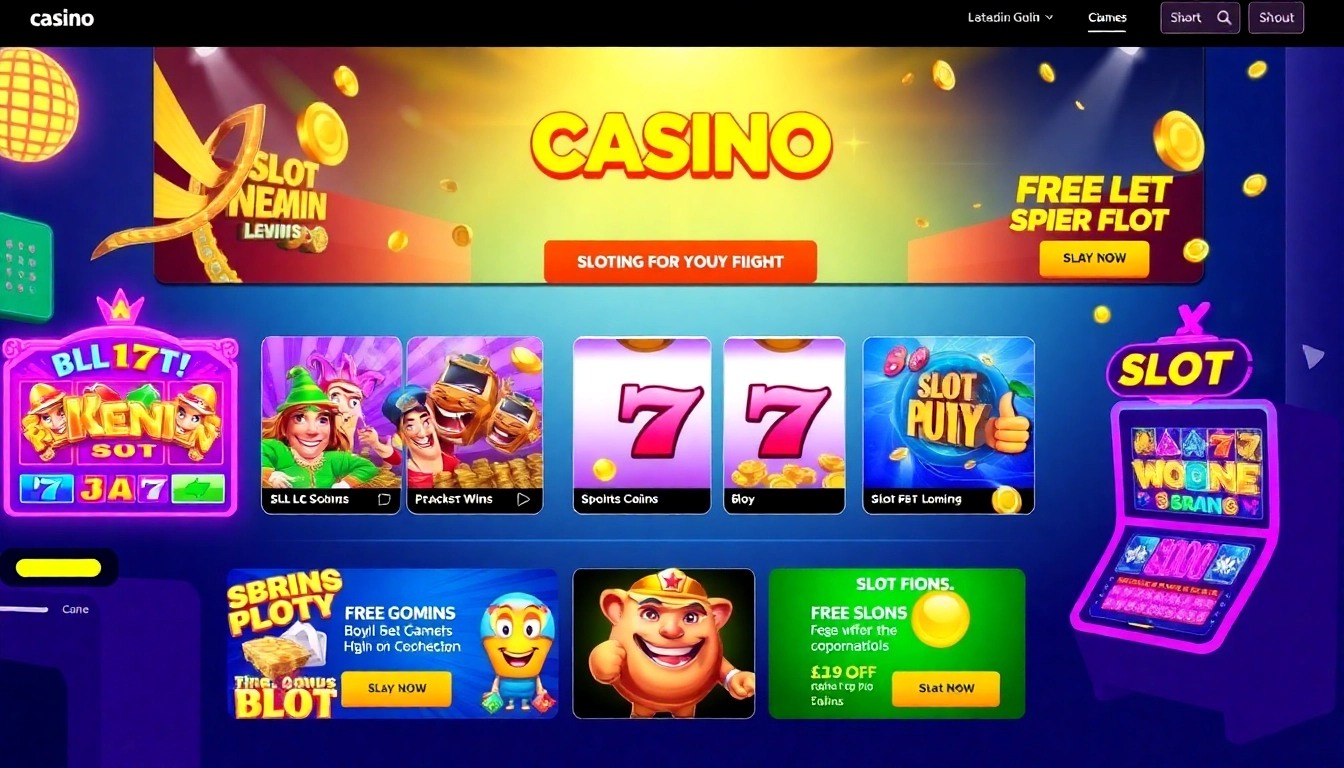 Engaging online casino scene with slot bet kecil options, showcasing colorful machines and vibrant promotions.