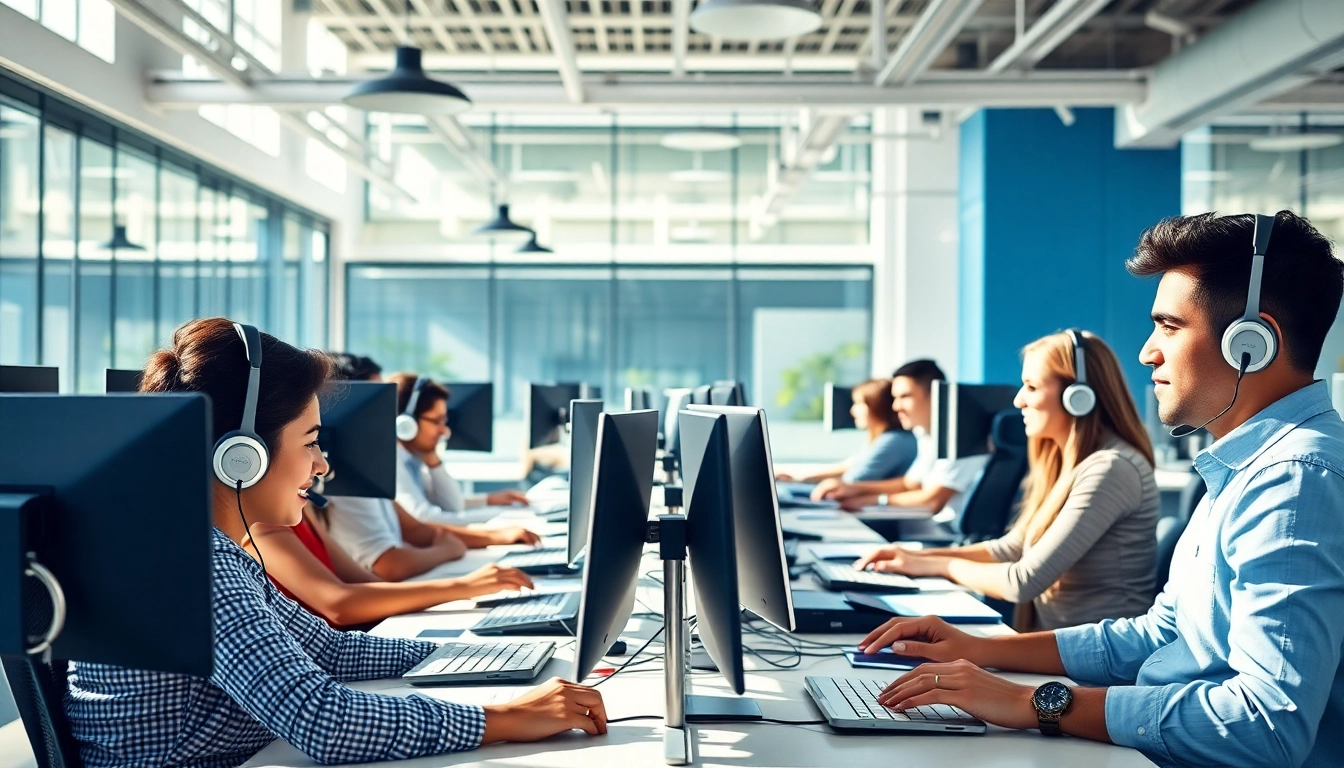 Engaging agents working at a call center in Tijuana, showcasing professionalism and efficiency.