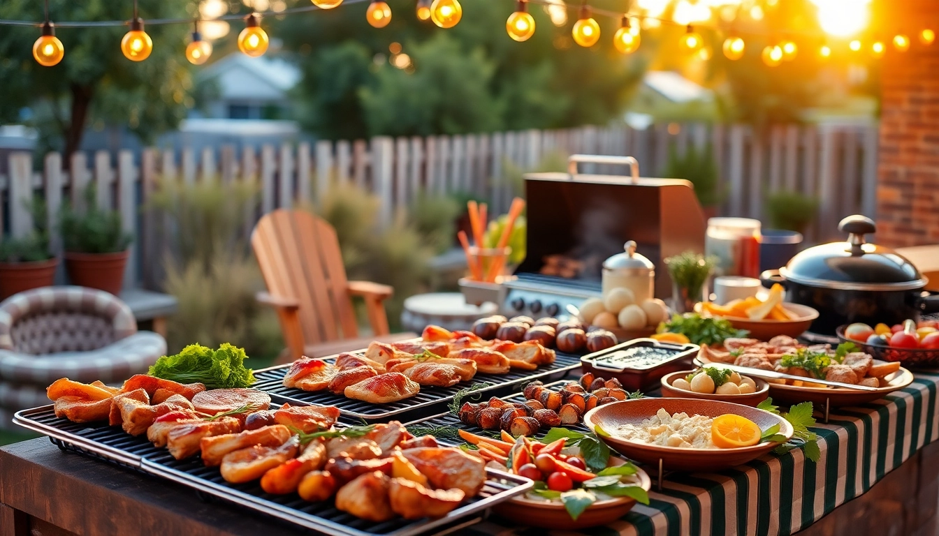 Enjoy a delicious Caterer für Grillbuffet und BBQ in Berlin with a beautifully arranged outdoor grill buffet.