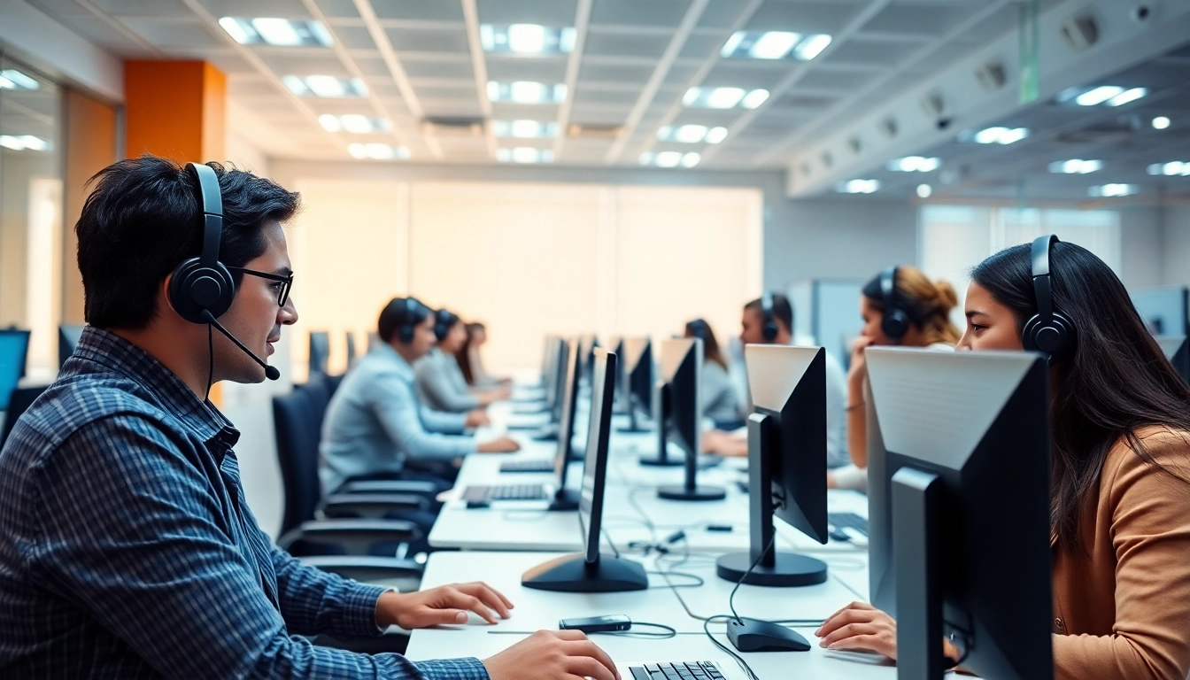 Engaged call center agents in Tijuana providing customer support