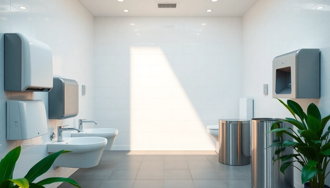 Showcasing premium Commercial Restroom Supplies featured in a sleek bathroom environment.
