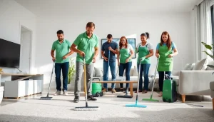 Move Out Cleaning Camarillo service team diligently prepares a home for new tenants with professional cleaning tools.