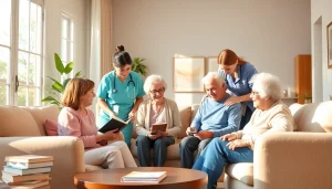 Engaging moments between senior caregivers austin tx and their elderly clients in a cozy home.