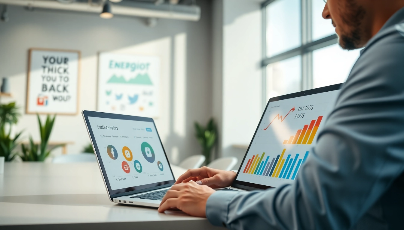 Maximizing Social Media Marketing effectiveness through analytics in a modern office.