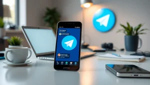 Engaging visual of 纸飞机官网 displayed on modern devices, showcasing telegram's communication interface.
