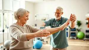 Seniors receiving compassionate senior physiotherapy in Edmonton, showcasing rehabilitation support.