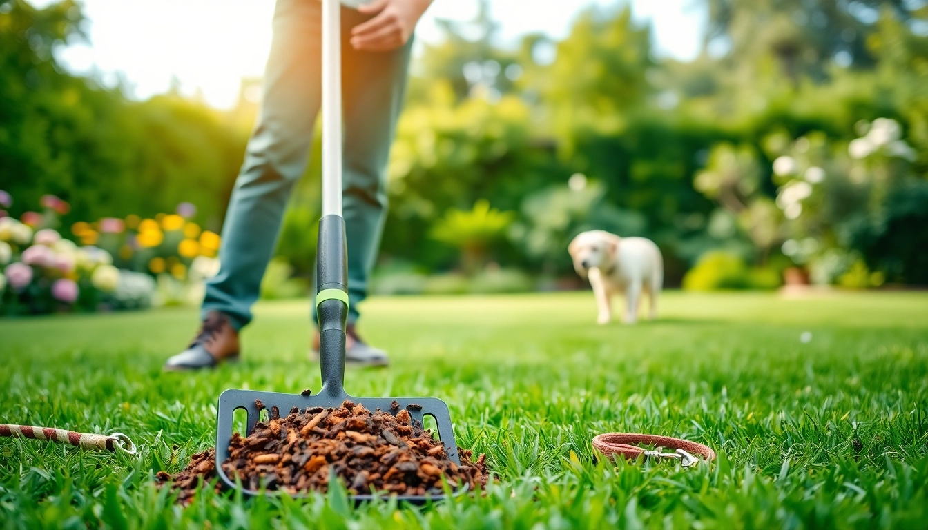 Efficient alamo ranch poop scooper maintaining a clean yard by removing pet waste in a sunny setting.