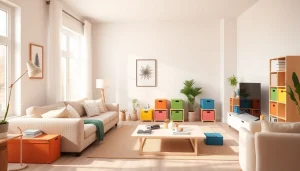 Organized living room featuring a house organizer Alpharetta, emphasizing bright and inviting space.