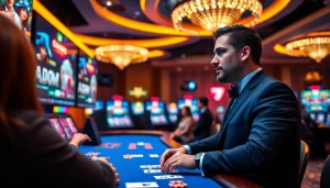 Experience evolution gaming with a professional dealer engaging players in an online casino setting.