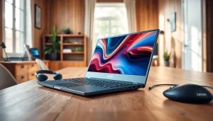 Comparar laptops Lenovo de alto rendimiento en un ambiente profesional y acogedor