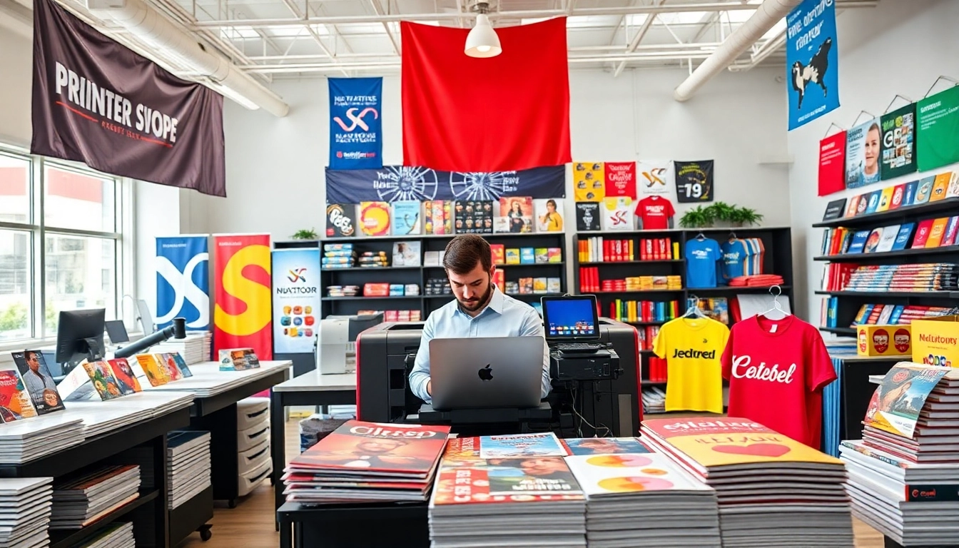 Explore professional printers in Edmonton, Alberta, showcasing vibrant printing services and staff in action.