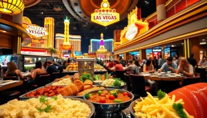 Discover the vibrant buffets in Las Vegas with a variety of culinary delights and an energetic atmosphere.