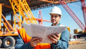 Engaging with NVQ Level 4 Crane supervisor answers at a construction site, highlighting safety and precision.