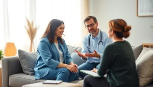 Engaging session with an attachment theory specialist in a calming therapy environment.