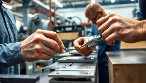 Cabinet Hinge Manufacturers producing quality products in a modern workshop.