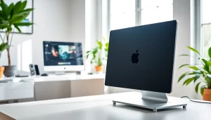 Buy MacStudio Ultra showcased in a modern office setup with natural lighting and creative elements.
