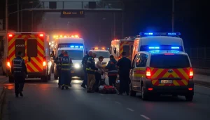 Düzce haber son dakika: Emergency responders at the scene of a tragic traffic accident, highlighting urgent rescue efforts.