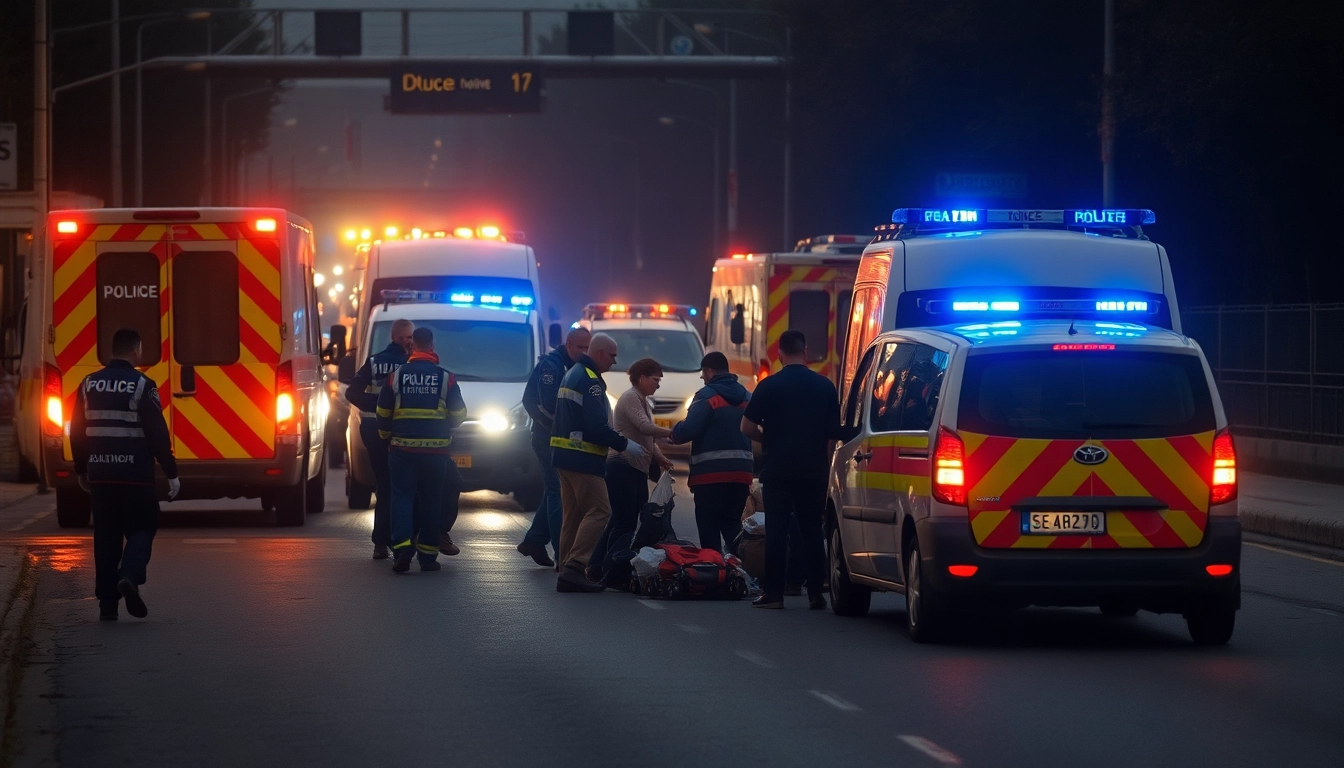 Düzce haber son dakika: Emergency responders at the scene of a tragic traffic accident, highlighting urgent rescue efforts.