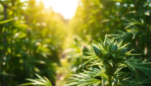 Highlighting cbd organics flower buds in a natural organic farm, capturing freshness and vitality.
