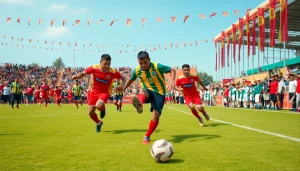 Menyaksikan aksi pemain dalam Sepakbolacc game yang penuh semangat di lapangan hijau.