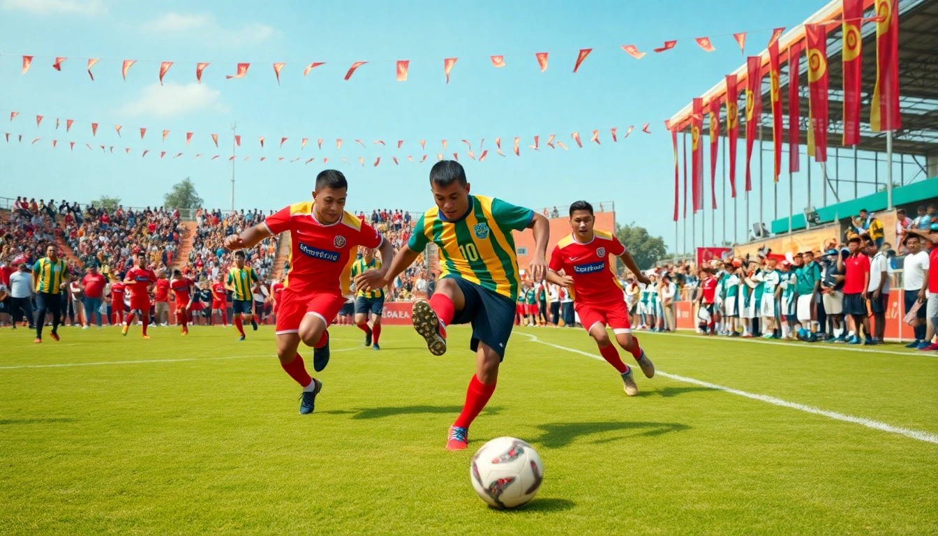 Menyaksikan aksi pemain dalam Sepakbolacc game yang penuh semangat di lapangan hijau.