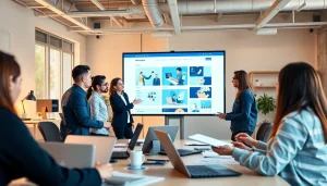 Creazione sito web agenzia con team professionale che collabora a un progetto creativo.