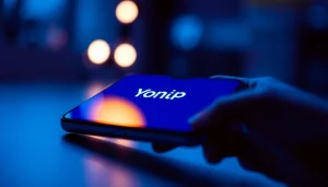 Engage with Yono vip's interactive app interface displayed on a smartphone against a modern backdrop.