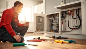 Skilled professional plumber examining plumbing installation, emphasizing Plumber services Maricopa.