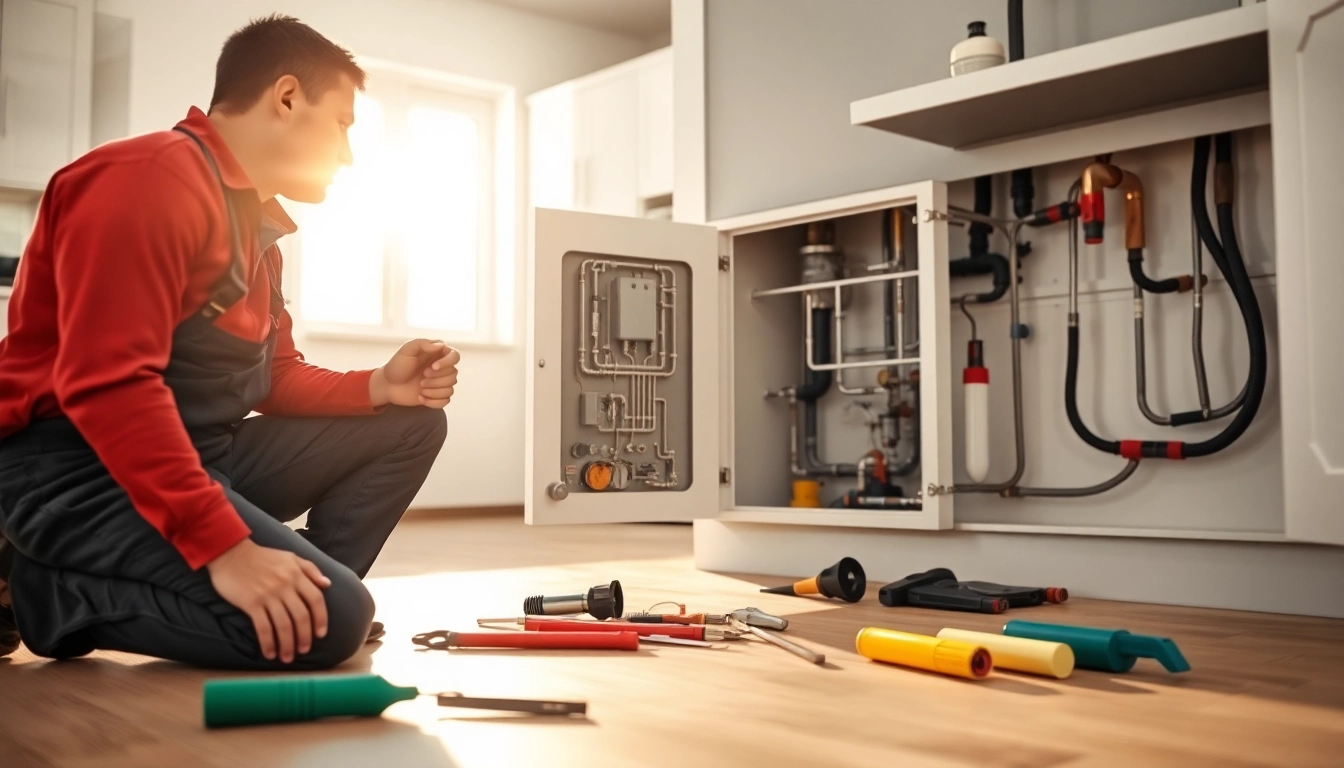 Skilled professional plumber examining plumbing installation, emphasizing Plumber services Maricopa.