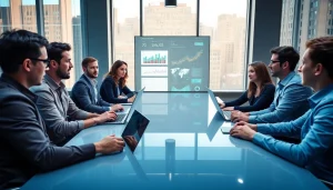 Utilizing AI for competitor analysis in a modern business setting emphasizes insights and collaboration.
