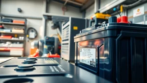 Showcase of truck batteries Malta with advanced technology in a professional setting.