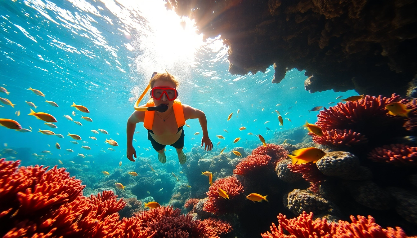 Snorkeling Puerto Rico with vibrant coral reefs and colorful marine life.