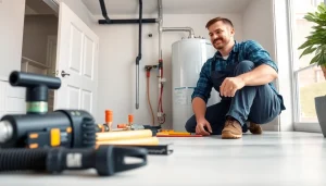 Expert raleigh water heater installation in a bright, professional setting with organized tools.