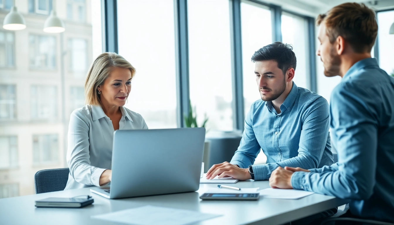 Cyber Essentials assessment process in a professional office setting, demonstrating security measures.