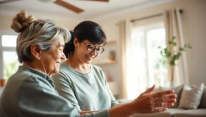 Providing in home care austin tx with compassionate support in a warm living room.