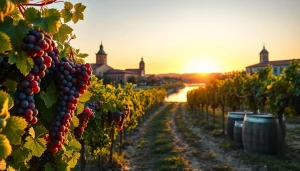 Reveal the charm of Clarksburg CA with vineyards and rustic architecture along the river.