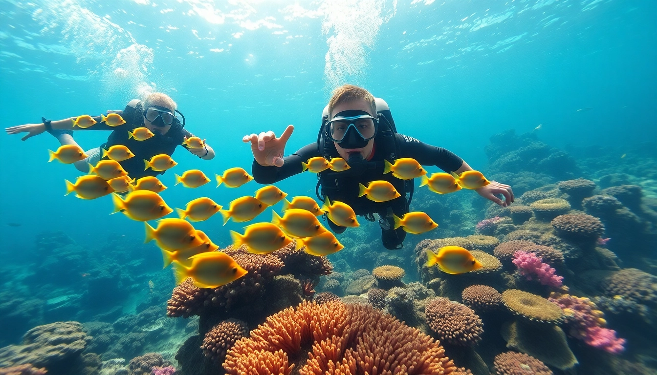 Scuba diving in Bali, featuring vibrant coral reefs and diverse marine life.
