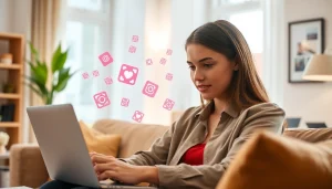 View Instagram stories anonymously with a user engaged in a modern workspace.