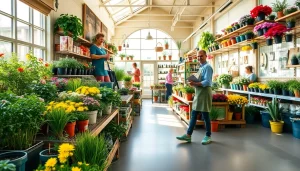 Explore the Grow A Garden Shop: a vibrant scene with colorful plants and friendly service.
