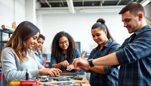 Students thriving at a trade school Tennessee, engaging in hands-on learning focused on career skills.
