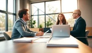 Engaging tax services consultation showcasing a professional advisor assisting clients.