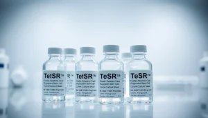 All check: Inspecting TeSR™ Feeder-Free Pluripotent Stem Cell media in a research lab setting.