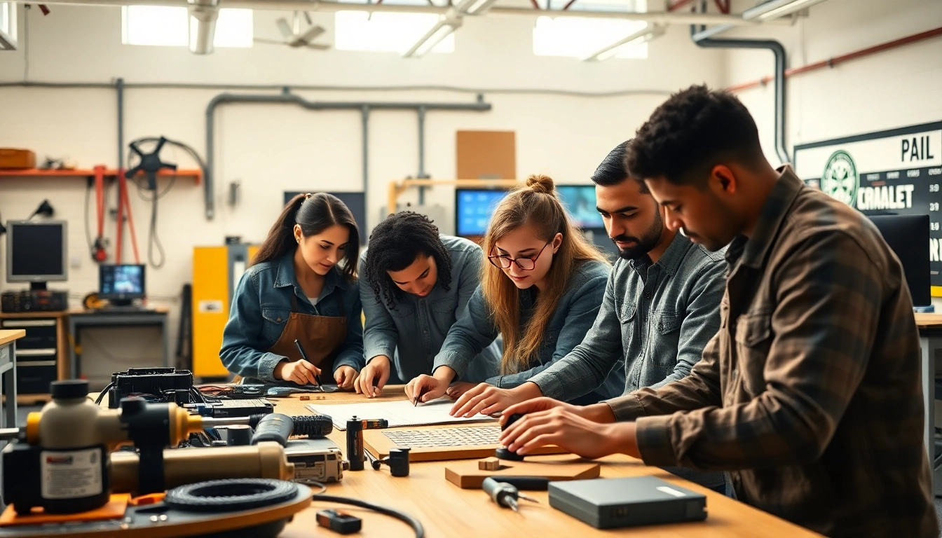 Students practicing trades in Tennessee's trade school, highlighting hands-on education experience.