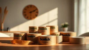 Uso creativo di Scotch personalizzato per il branding aziendale.