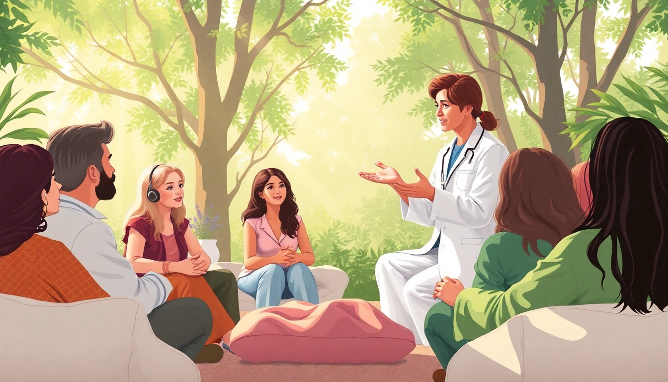 Supporting individuals in healing trauma through guided therapy in a peaceful environment.