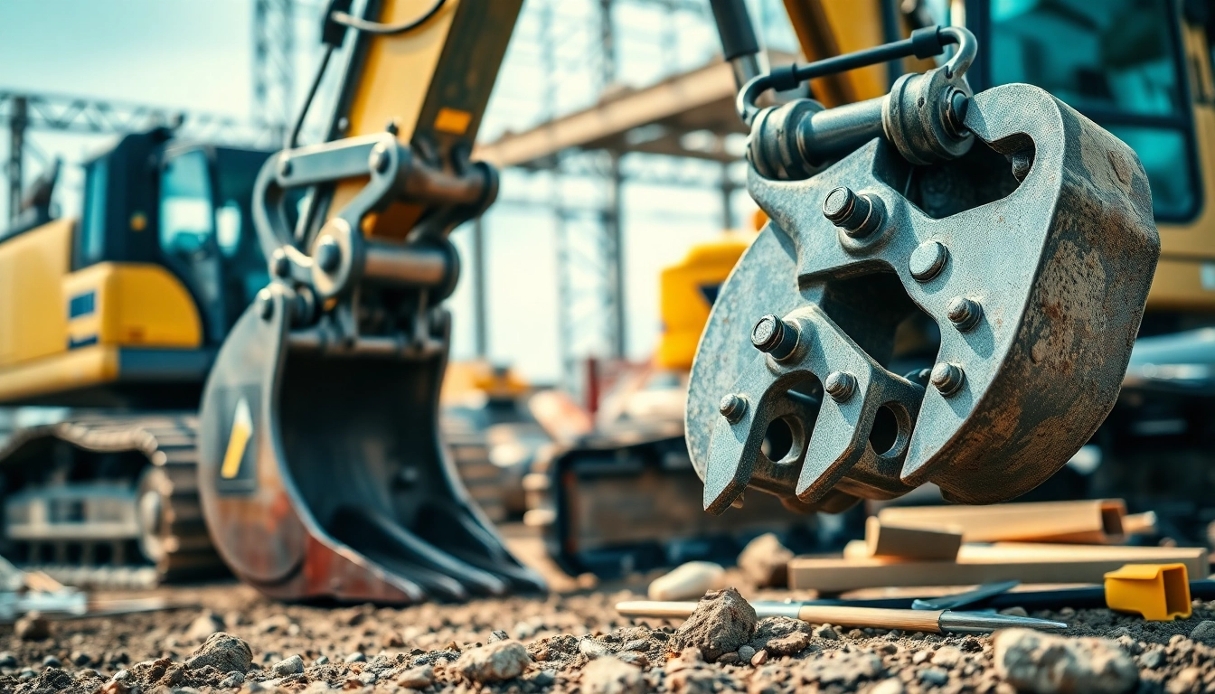 Rippers enhancing soil penetration capabilities with robust design in a construction environment.