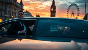 Experience luxurious chauffeur hire london with a professional driver in an elegant black sedan.