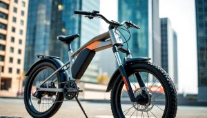 Talaria MX5 electric bike in an urban setting showcasing its sleek design and vibrant colors.